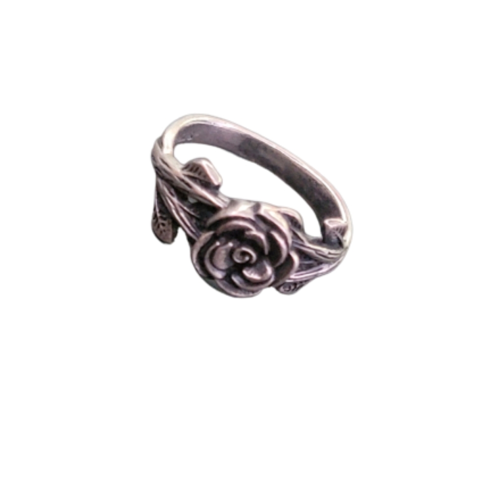 Silver Flower Ring - image 1
